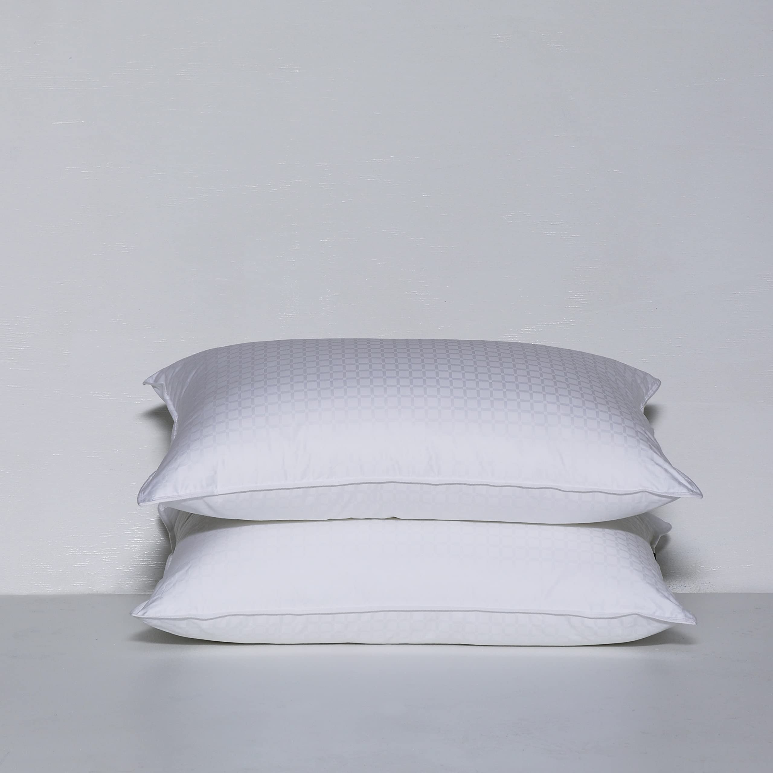 Cuddledown Dreamstead Premium Down Alternative Sleeping Pillow Set | Set of 2 | 300 Thread Count 100% Cotton Shell | Windowpane Weave | Hypoallergenic | Handcrafted | King (Set of 2)OEKO-TEX STANDARD 100