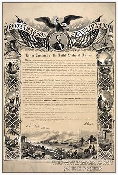 AUHUE Emancipation Proclamation Canvas Poster Paintings for Wall Art Decoration Living Room Office Unframe 12x18inch