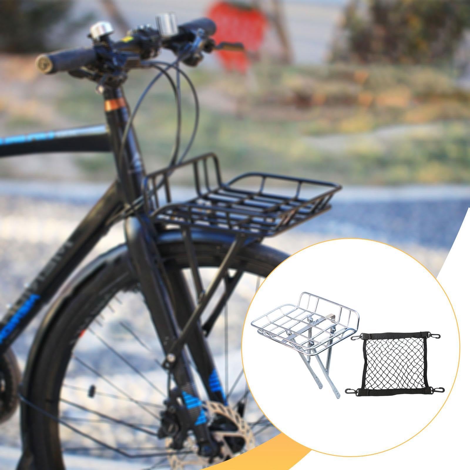 Fahrrad Front Gepäckträger Korb Organizer Transportzubehör Aluminiumlegierung Belastbar Komfortabel Angebracht für Damen Herren für Arbeitsweg Einkauf