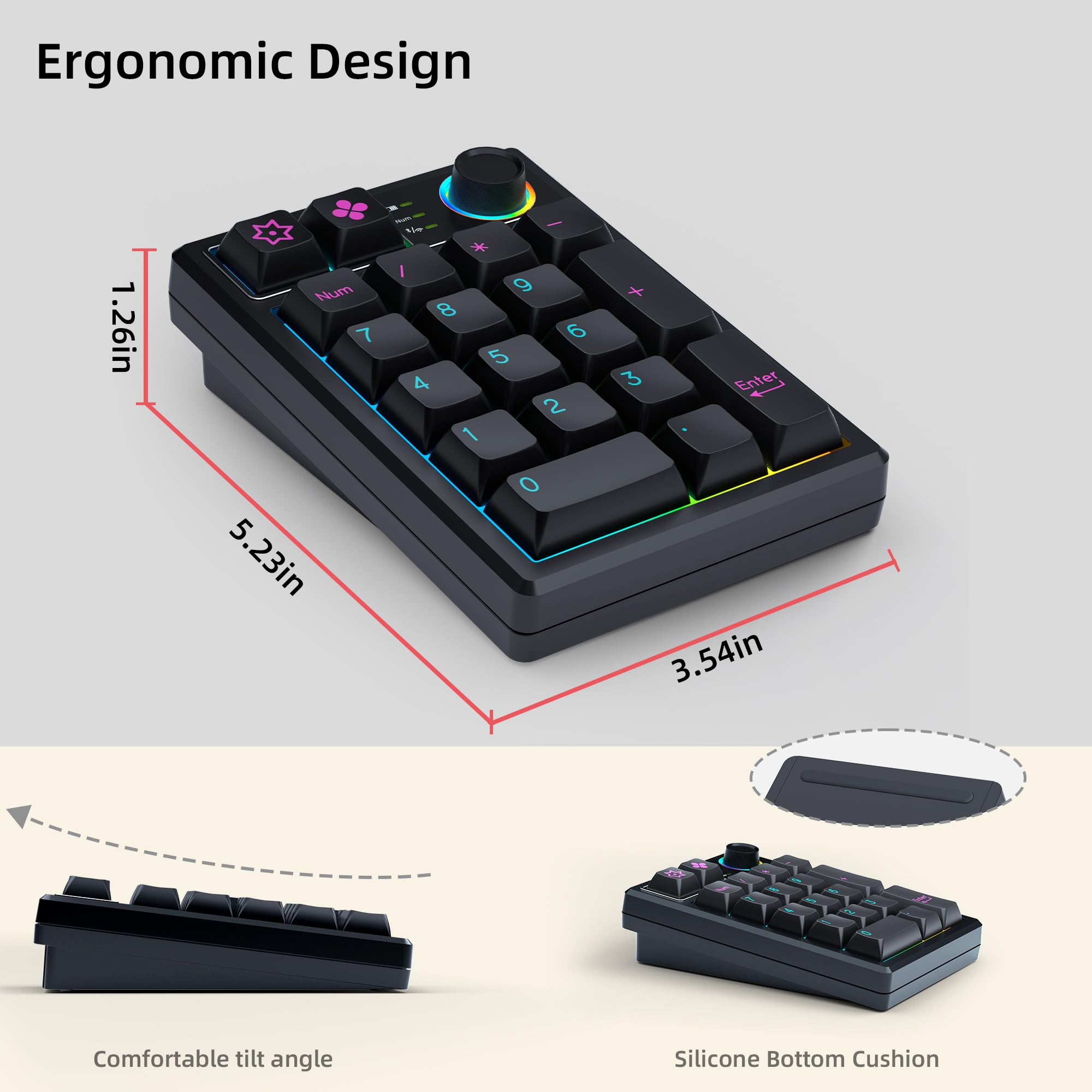Amazon.com: KEYCOOL K19 Wireless Numeric Keyboard, Mechanical