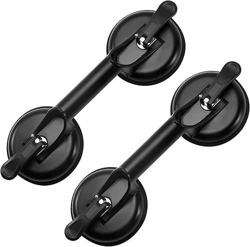 Ventosas de vidrio resistentes con mango de aluminio para levantar vidrio grandevidrio móvilalmohadilla para levantarfijador de abolladuras (paquete