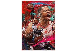 Russell Westbrook Poster Basketball Portrait Canvas Print