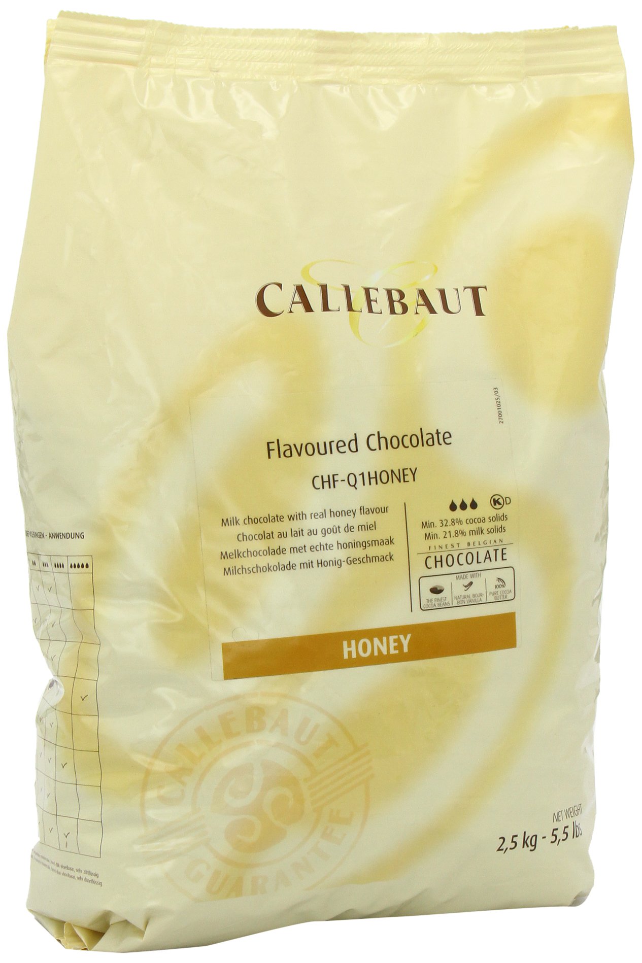 Vollmilch, mit Honig, Callets, 32,8% Kakao, 2,5 kg