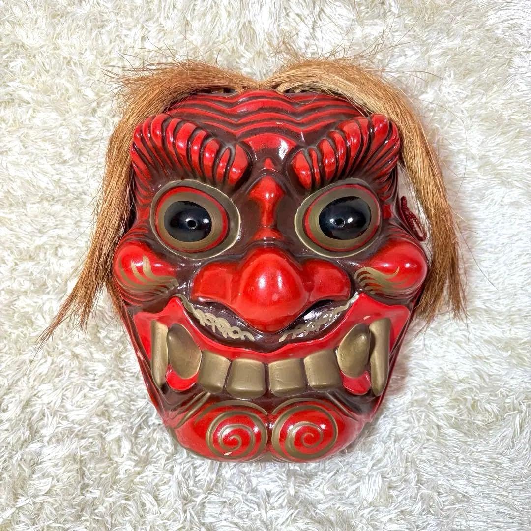 Amazon | 鬼 鬼面飾 面 額 飾り 神楽面 伝統 | 縁日用品 | おもちゃ
