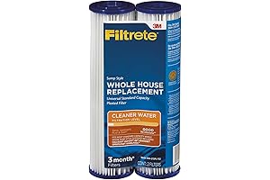 Filtrete Standard Capacity Whole House Pleated Replacement Water Filter 3WH-STDPL-F02, 2 pack