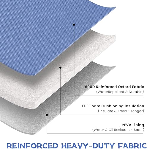 Miniatura 4 de MEXS Lonchera para niños, con dije de bricolaje y bolsas de almuerzo aisladas para niños y niñas, bolsa de almuerzo para la escuela, picnic con