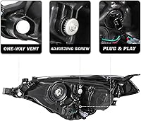 Vista 3 de SOCKIR Conjunto de faros delanteros para 2014 2015 2016 Toyota Corolla Base/CE/C/LE Eco/LE/L/S Plus/S/Sedan de 4 puertas. Proyector LED de repuesto