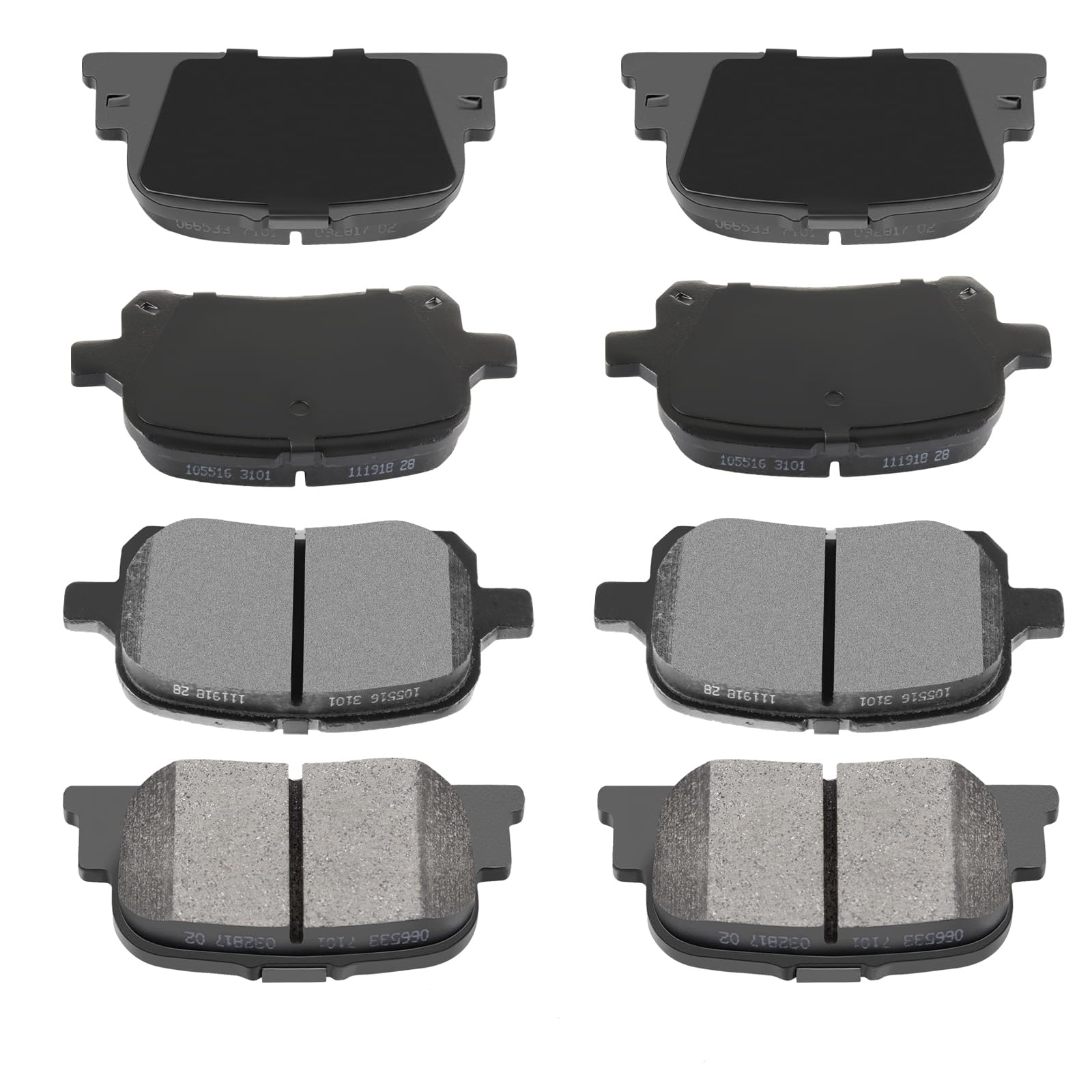 AUTOMUTO D707 D835 8pcs Ceramic Brake Pads For Toyota For Camry 2000-2001