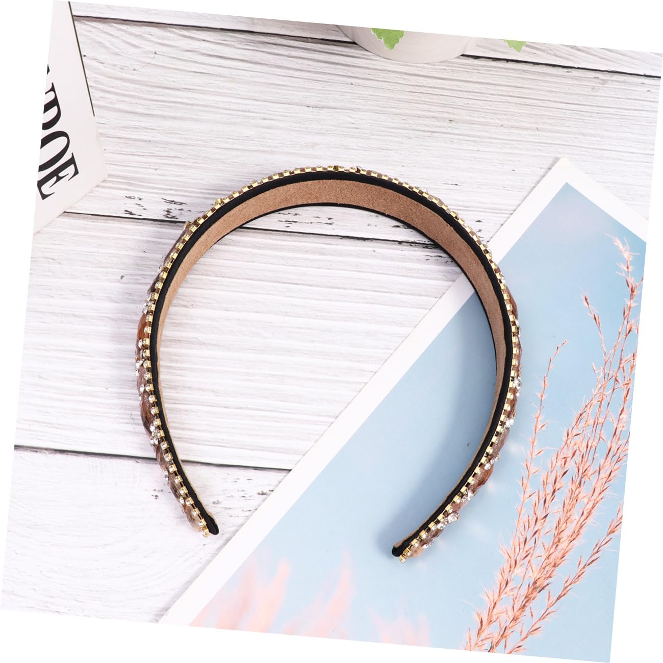 MAGICLULU 2 Piezas Diadema De Ala Ancha Aro De Pelo Brazalete Para El Cabello Diademas Anchas Lazos Para El Cabello Con Tiara Nupcial De La Boda Diadema Ligera Perder Con Cuentas Duro