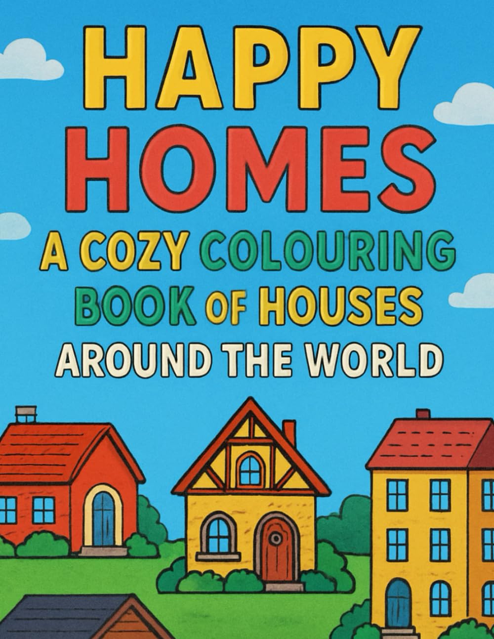 Happy Homes: A Cozy Colouring Book of Houses Around the World