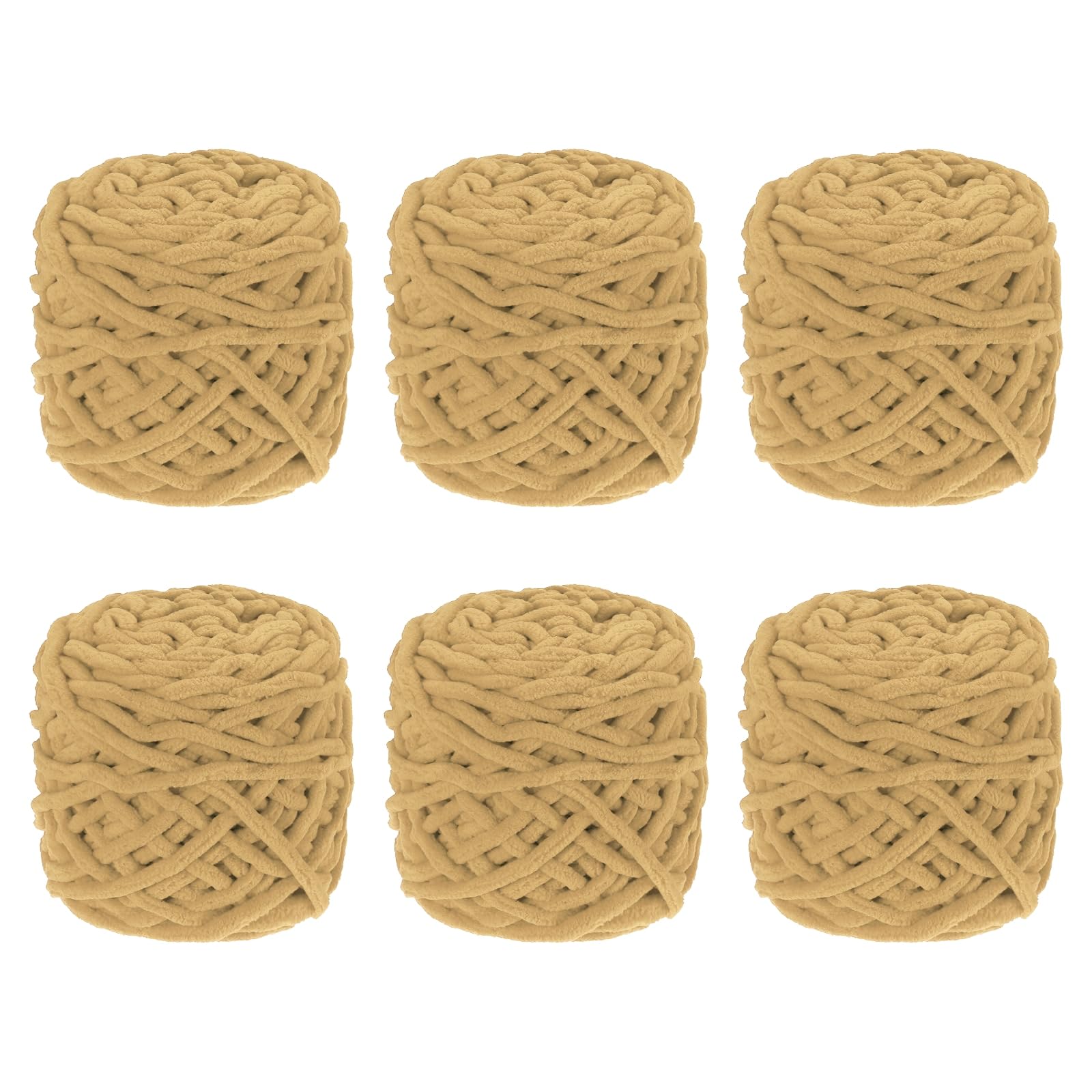 QUARKZMAN 6 Piezas De Hilo Para Manta, 49 Yardas De Hilo Peludo Aterciopelado Grueso Y Voluminoso De Chenilla Para Bufandas Chales Mantas Aterciopeladas Suaves Y Manualidades De Tejer O
