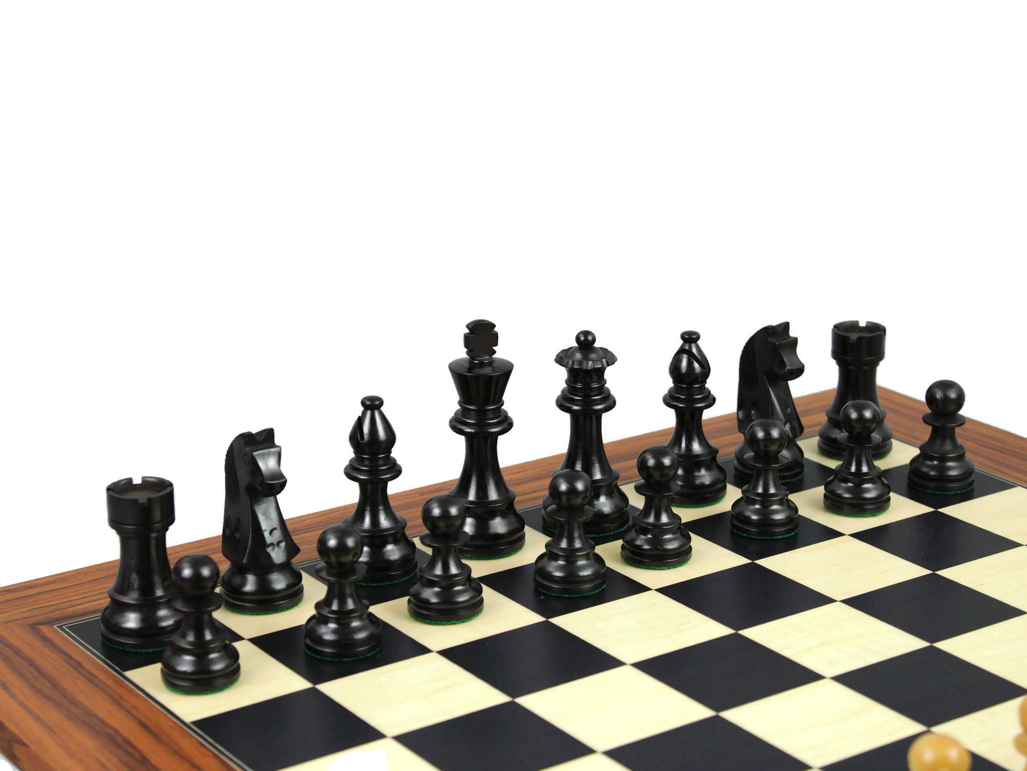Palisander - Juego de ajedrez de 20 pulgadas con piezas de ajedrez alemán Staunton ponderadas de 3.75 pulgadas