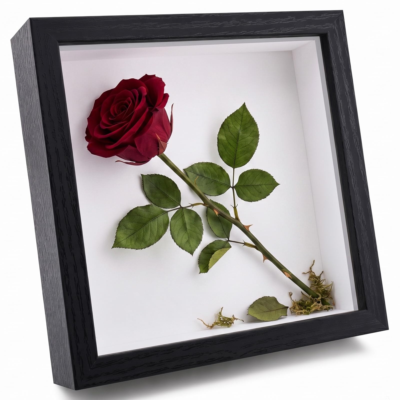 Limiebllu 3D Shadow Box Frame,8"× 8",3 cm Deep Box Frame,Black,Wooden