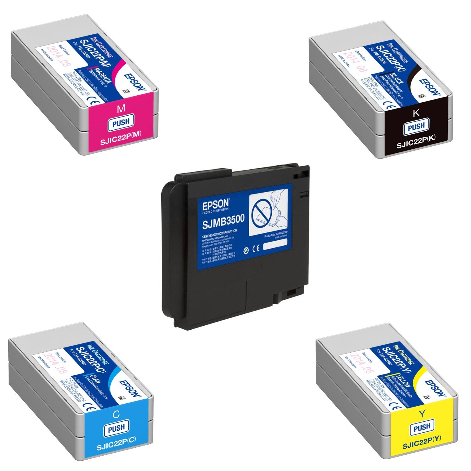 EPSON ColorWorks TM-C3500 Colour Label Printer, Inkjet Label Printer, White (C31CD54012)