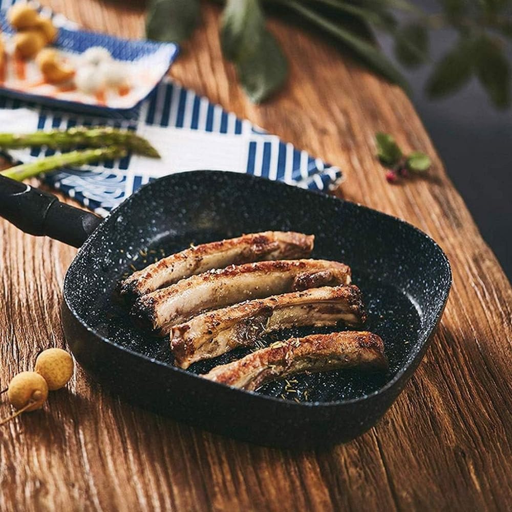 Poêle à Omelette, poêle à Frire, poêle à Bande carrée, poêle à crêpes, poêle antiadhésive