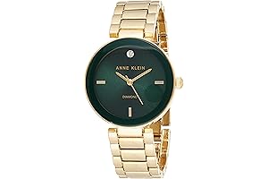 Women's Genuine Diamond Dial Bracelet Watch in Shimmering Emerald Green