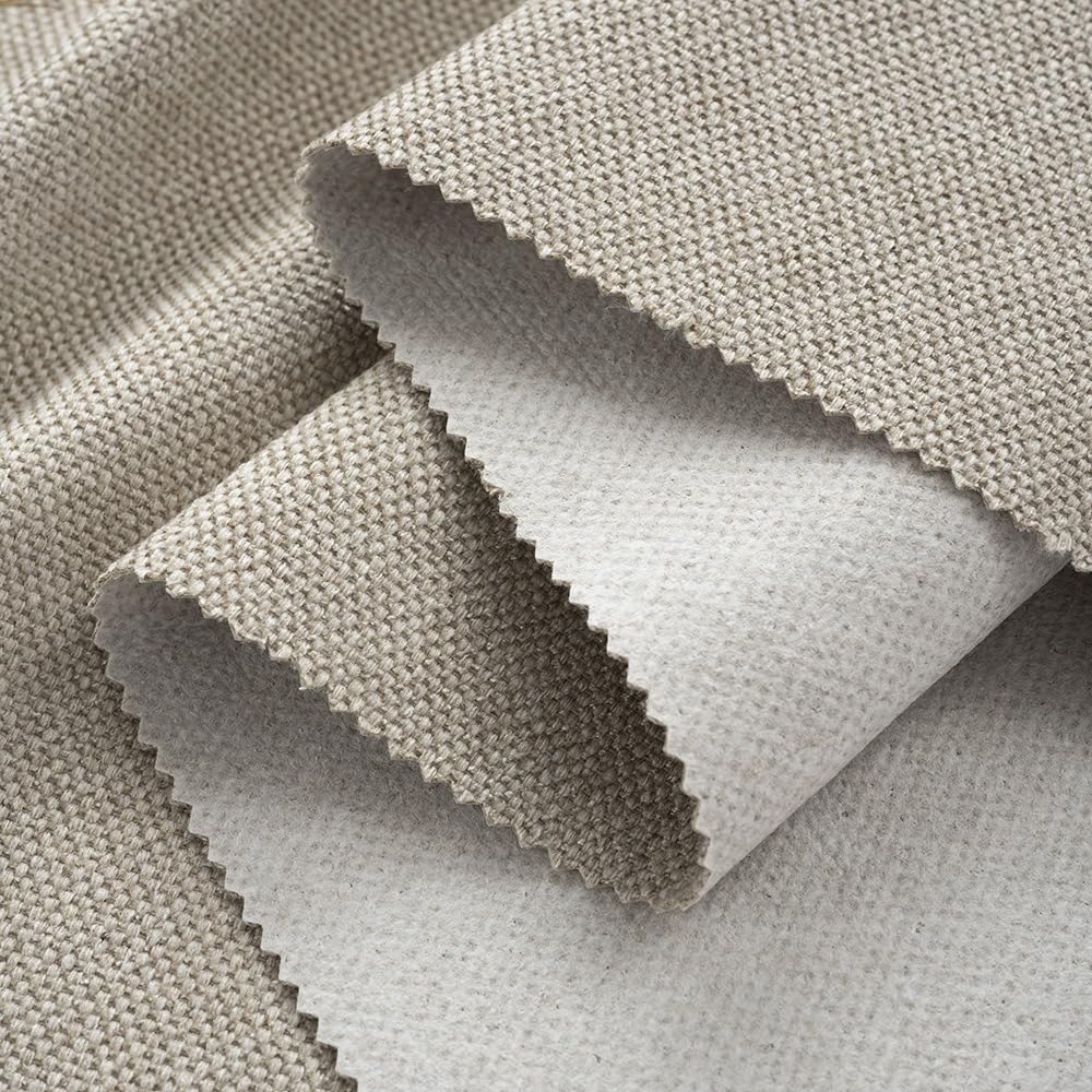 2m Polsterstoff Meterware Breite 150 cm Sofastoff Polyester Stoff Leinenartiger Stoff Möbelstoff Dekostoff für DIY Nähen Handwerk Kissenbezug Sitzkissen Taschen Heimdekoration,Marineblau