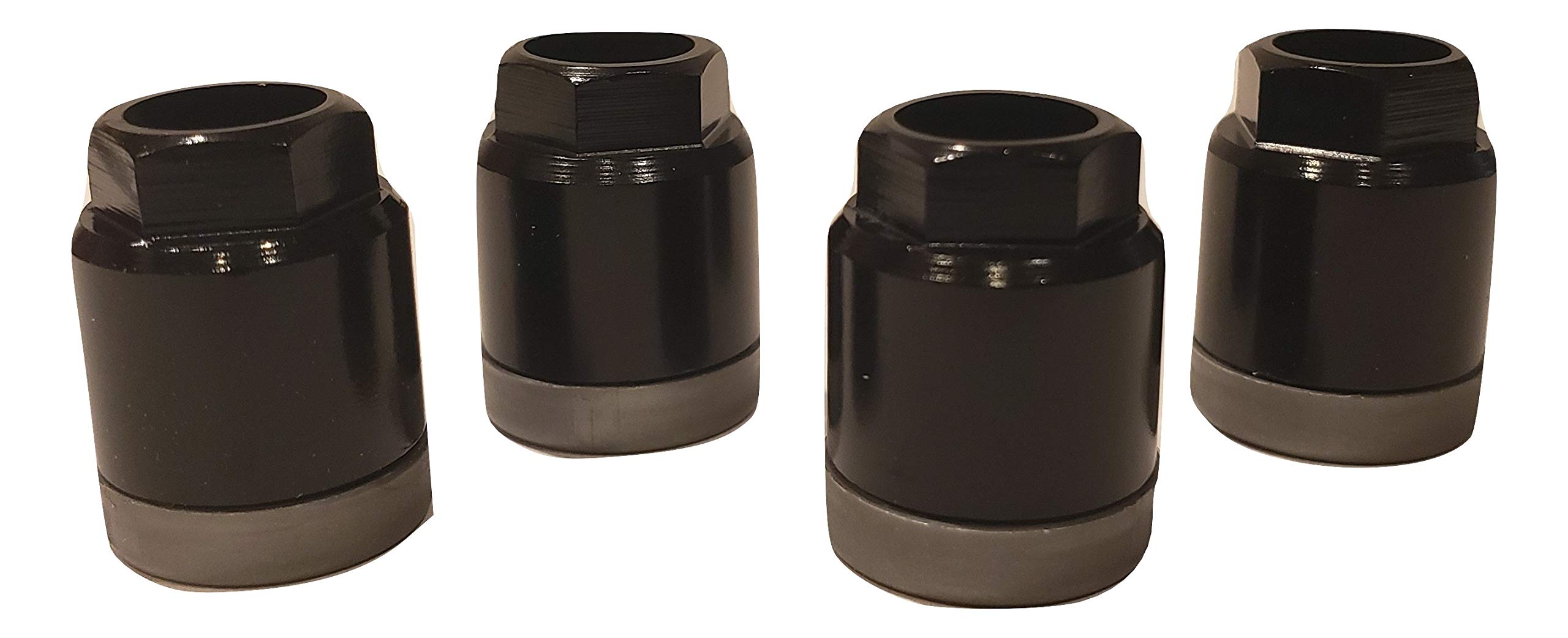 Muzzys Set of 4 Universal Black and Silver TPMS Sensor Air Valve Stem Mounting Nuts Replaces Schrader 20002 20003 20004 20031 20032 Dill 1100k 7020k 2030k Fits Most Vehicles that USE A TPMS NUT!