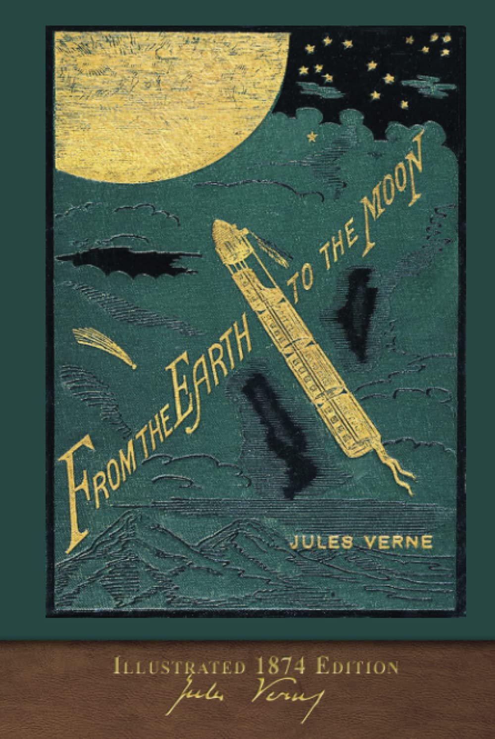 Book cover of From the Earth to the Moon by Jules Verne