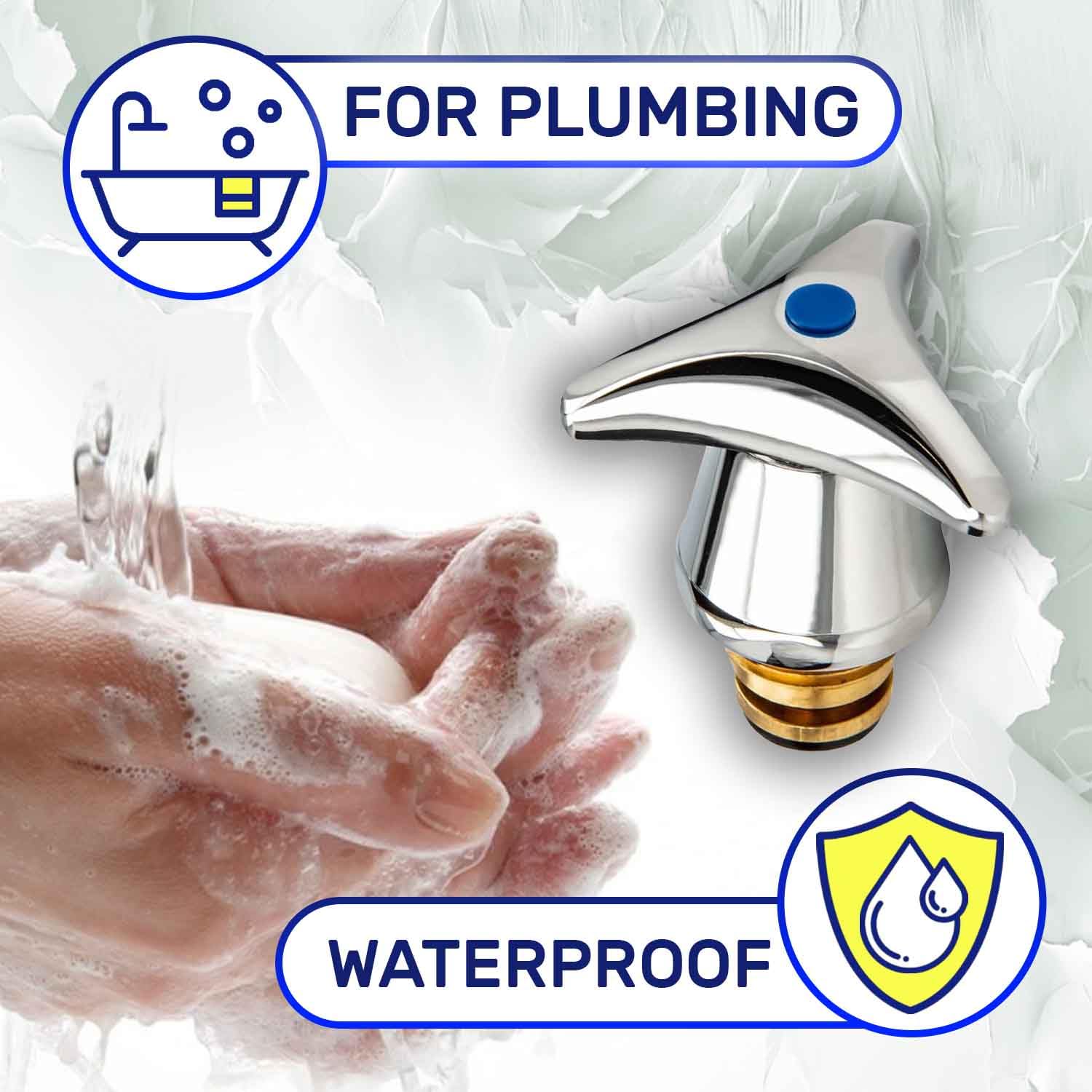 Replacement Tap Top Handle for Cold Water for the Tap with 1/2" Thread - Warranty 10 Years - MONTERAL, Silver - Image 3