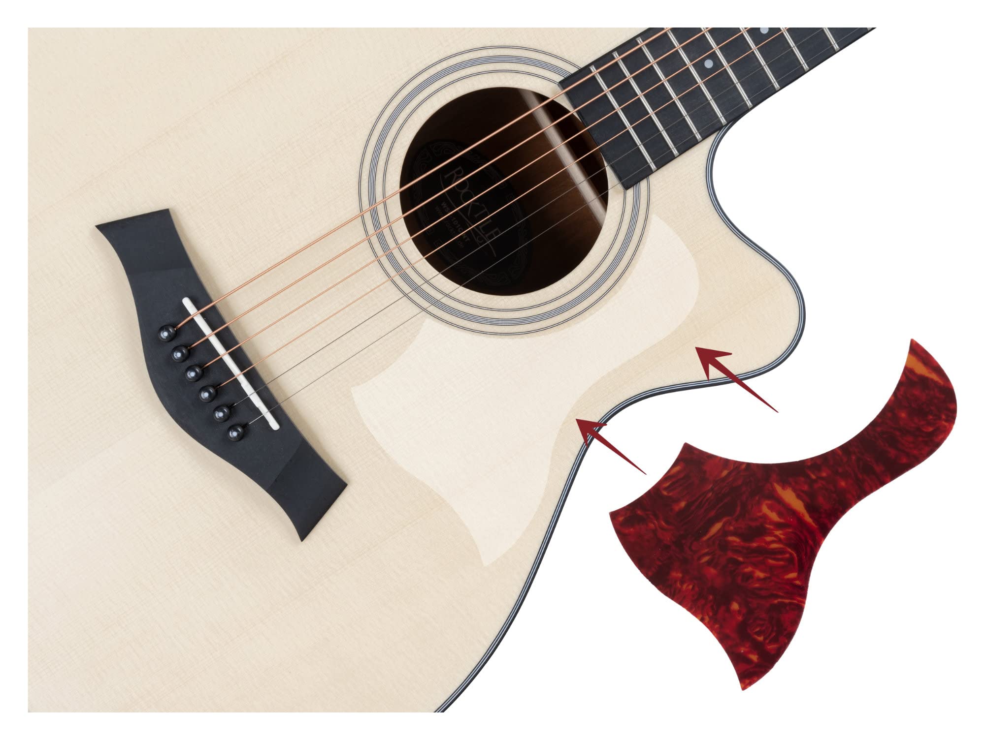 Rocktile WSD-101C NT Westerngitarre - Korpusform: Dreadnought mit Cutaway - Decke: Fichte - Boden & Zarge: Sapele - Hals: Okoume - Offenporiges Finish in Natur