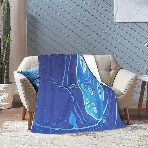 Miniatura 8 de Genshin Game Impact Yelan - Manta suave de franela de microfibra de forro polar, para sofá, sala de estar, dormitorio, cálida y ligera para niños y