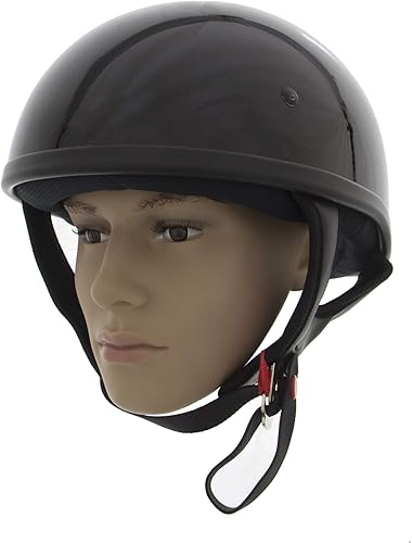 Miniatura 2 de Outlaw Helmets T68 - Casco de motocicleta negro brillante para hombres y mujeres, aprobado por DOT, unisex, para adultos, para bicicleta, scooter,