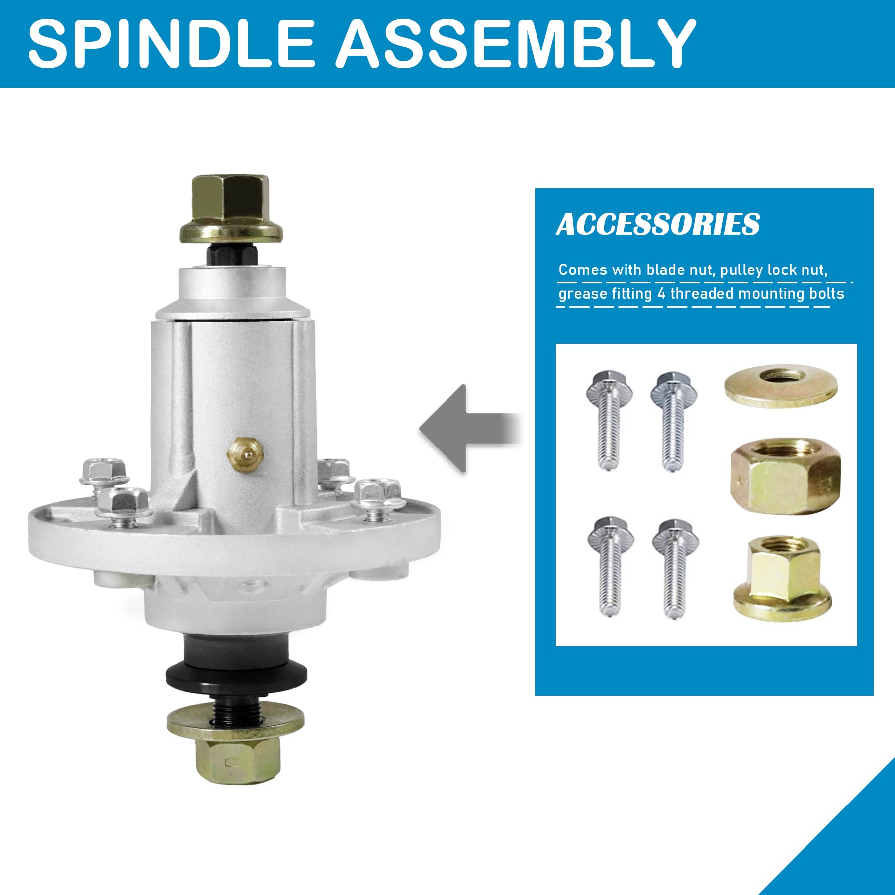 Spindel Montagesatz Für John Deere Rasentraktoren | Passend Für D100–D160, LA-Serien, X110–X140