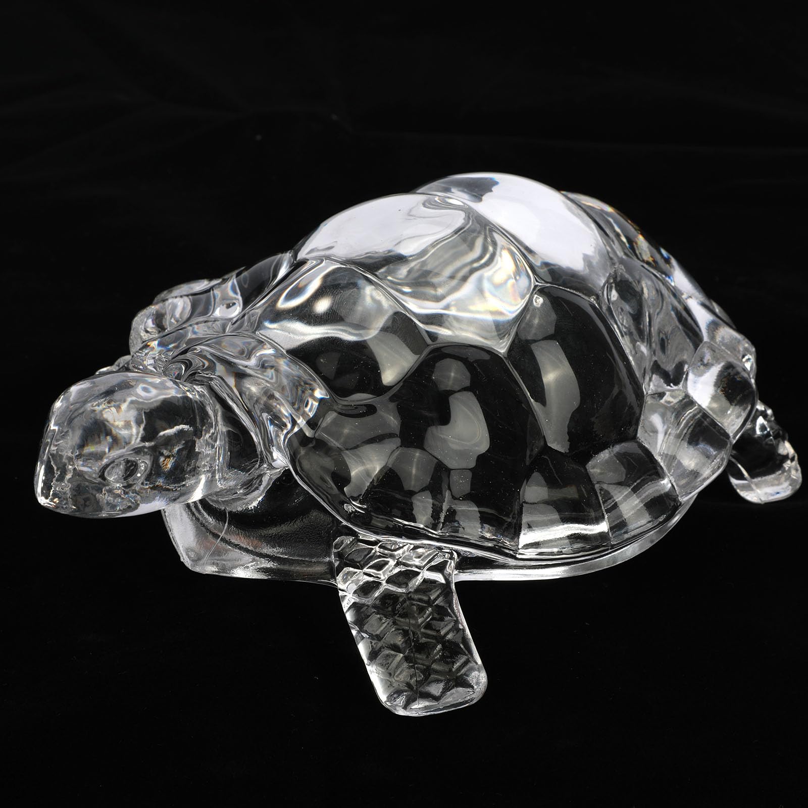 Amazon.com: gemshan 玻璃龜雕像裝飾- 風水長壽符號適用於家庭和辦公室運氣裝飾(手工吹製玻璃) : 居家與廚房