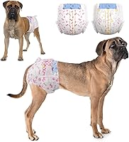 Vista 8 de Dono Pañales para perras, raza grande, 48 unidades, pañales desechables para el calor con indicador de humedad, súper absorbentes, para perros