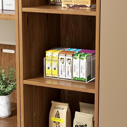 Miniatura 7 de HIIMIEI Organizador de brochas de maquillaje transparente de acrílico con 6 ranuras para cosméticos, organizador de almacenamiento para encimera de