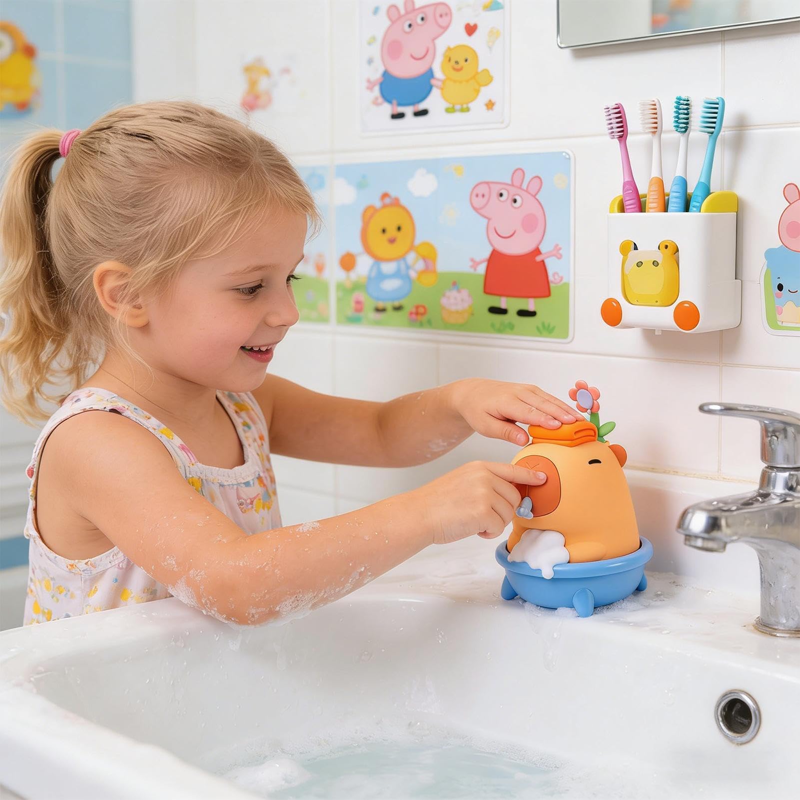 Capybara - Dispenser automatico di sapone per le mani, 3 livelli di schiuma