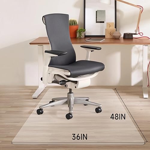 Vista 22 de SHAREWIN - Tapete para silla de oficina para suelos duros, 47 x 47 pulgadas, resistente madera transparente y azulejos, PVC transparente