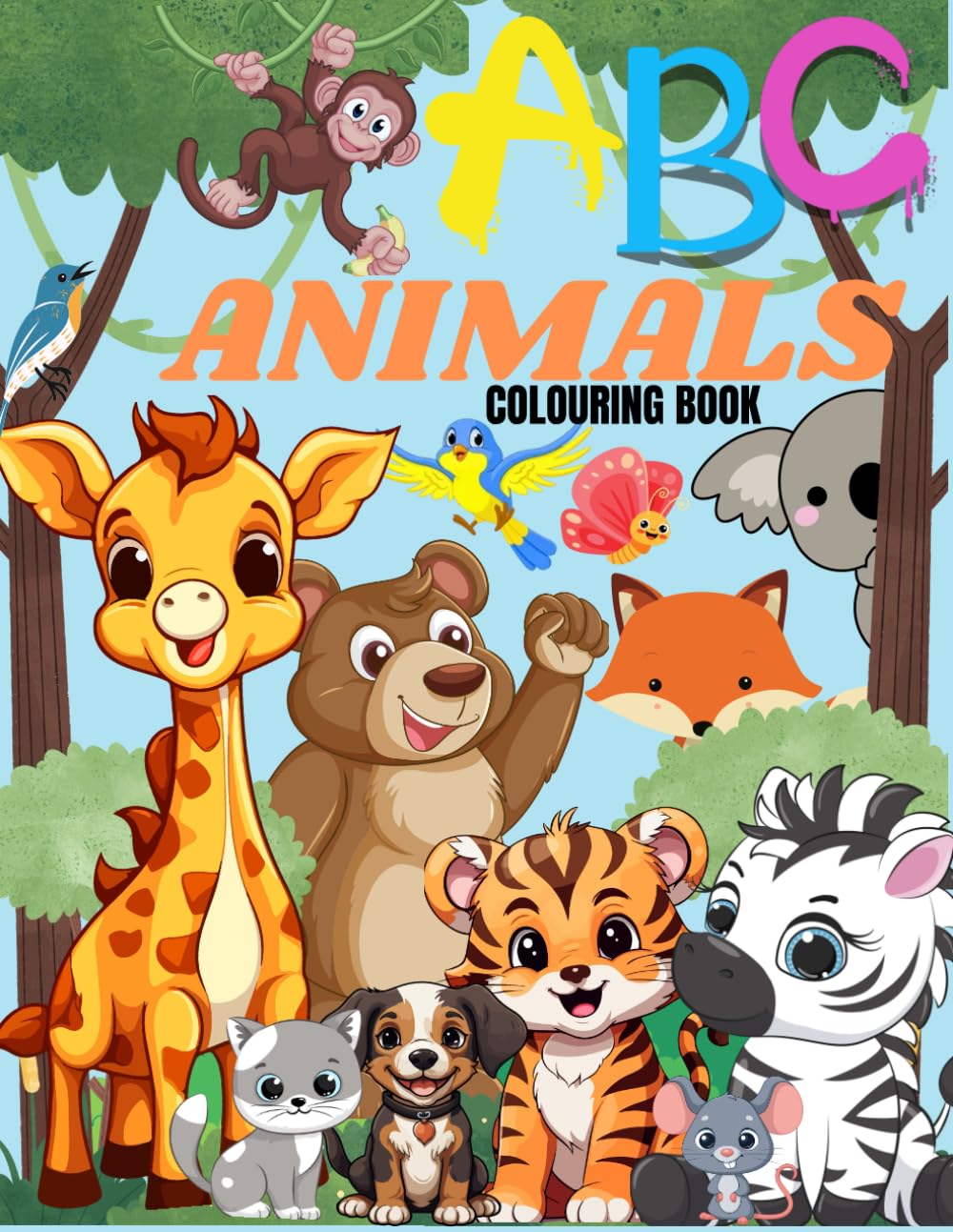 ABC ANIMALS: COLOURING BOOK