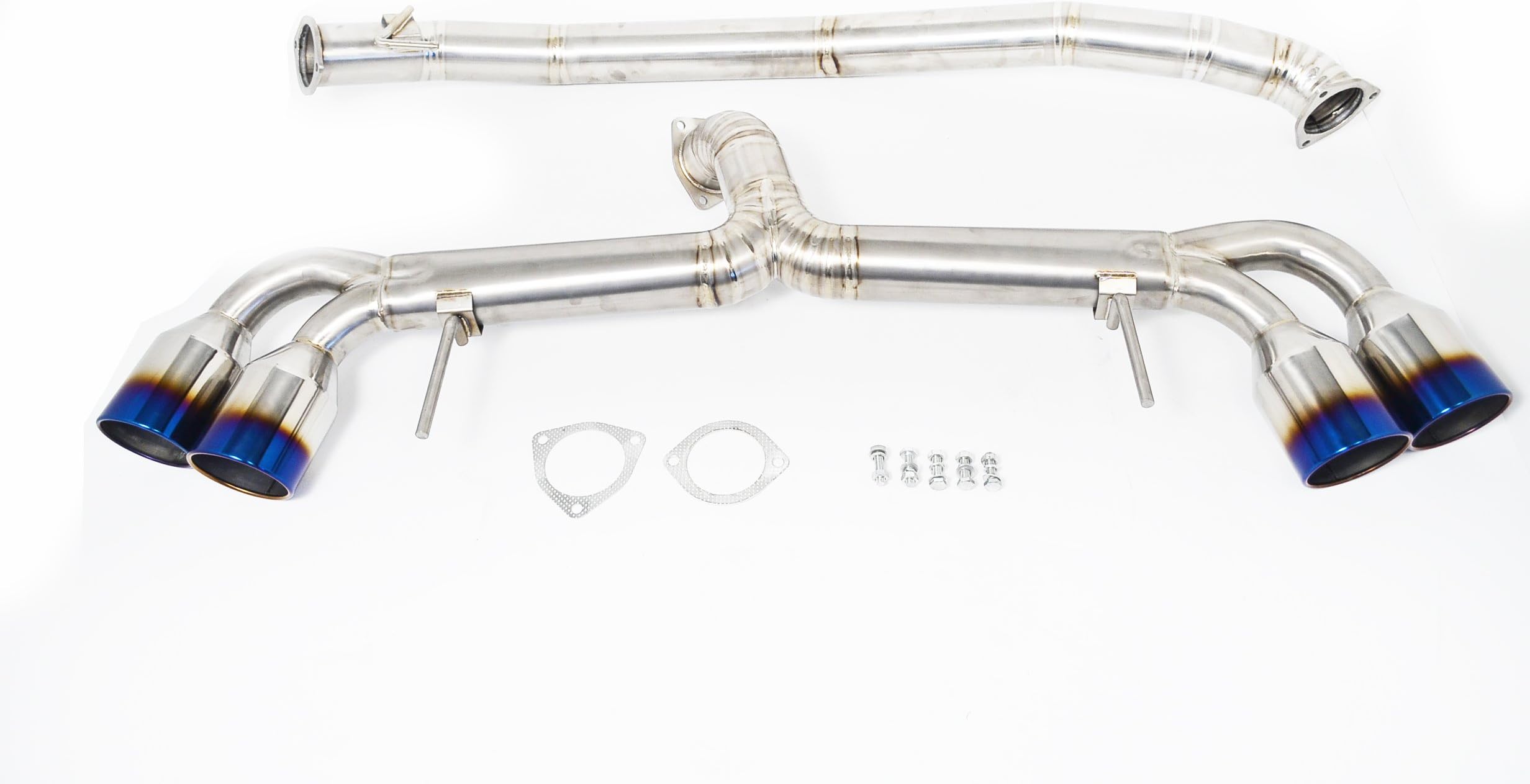 Agency Power AP-GTR-178 Exhaust System (Titanium System 90mm Piping with Blued 120mm Tips Nissan R35 GT-R 09-17), 1 Pack