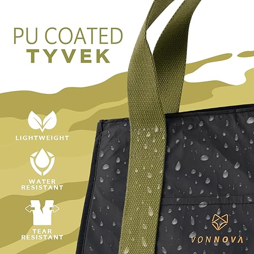 Miniatura 26 de VonNova Lonchera aislada para mujer con aislamiento térmico de alta calidad de 0.157 in, bonita bolsa de almuerzo grande de 7 litros para oficina