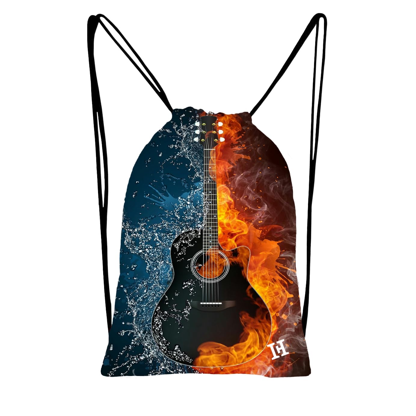 Printed Drawstring Bag for Sports/Gym/Yoga/College/Casual Backpack Light Weight, Washable-image-30
