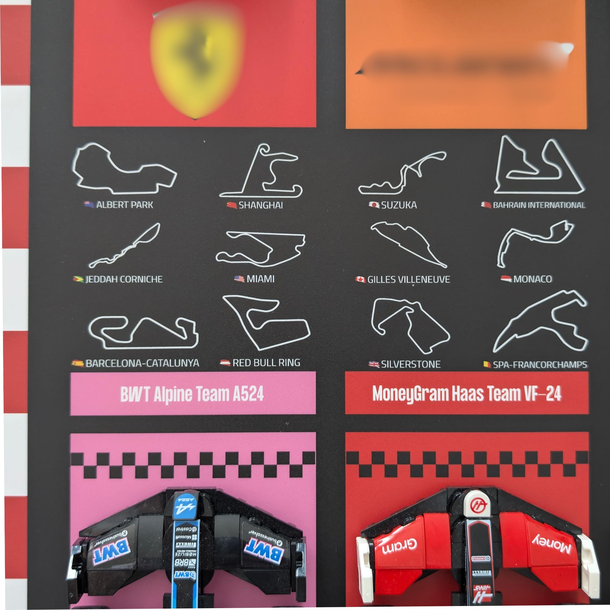 Display da incorniciare, 50 x 70 cm, per collezione LEGO F1 Speed Champions, supporto Forex 3 mm, decorazione da parete per collezionisti