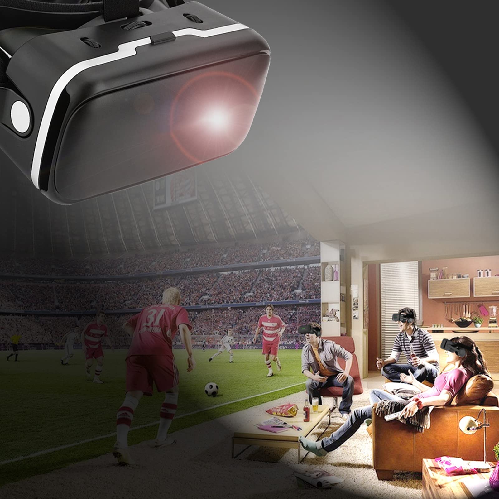 Per Occhiali VR 3D Per realtà Virtuale con Auricolare Per 3,5 6.0 Per Telefoni Android IOS
