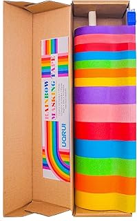 14 PCS Masking Painters Tape Colored 1 Inch 1/2 Inch with Dispenser