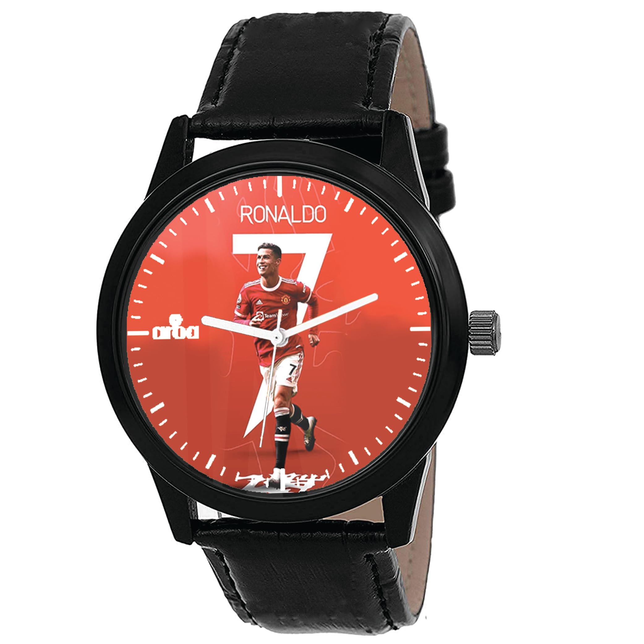 AROA Watch for Cristiano Ronaldo Man United Model : 1292 Black Metal Type Analog Black Strap Red Dial Watch for Boys- (B0CSSJCZFT) Amazon Price History, Amazon Price Tracker