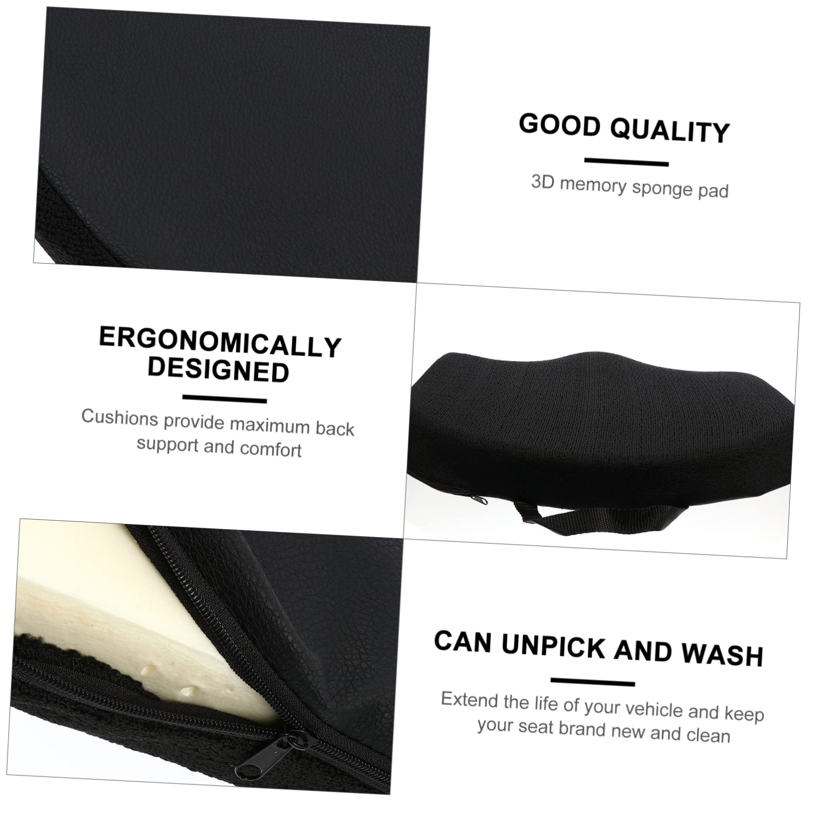 SOLUSTRE Coussin De Siège Auto Mousse à Mémoire Coussin Rehausseur Ergonomique Pour Conduite Confort Optimal Pour Longs Antidérapant Et Réducteur De Pression