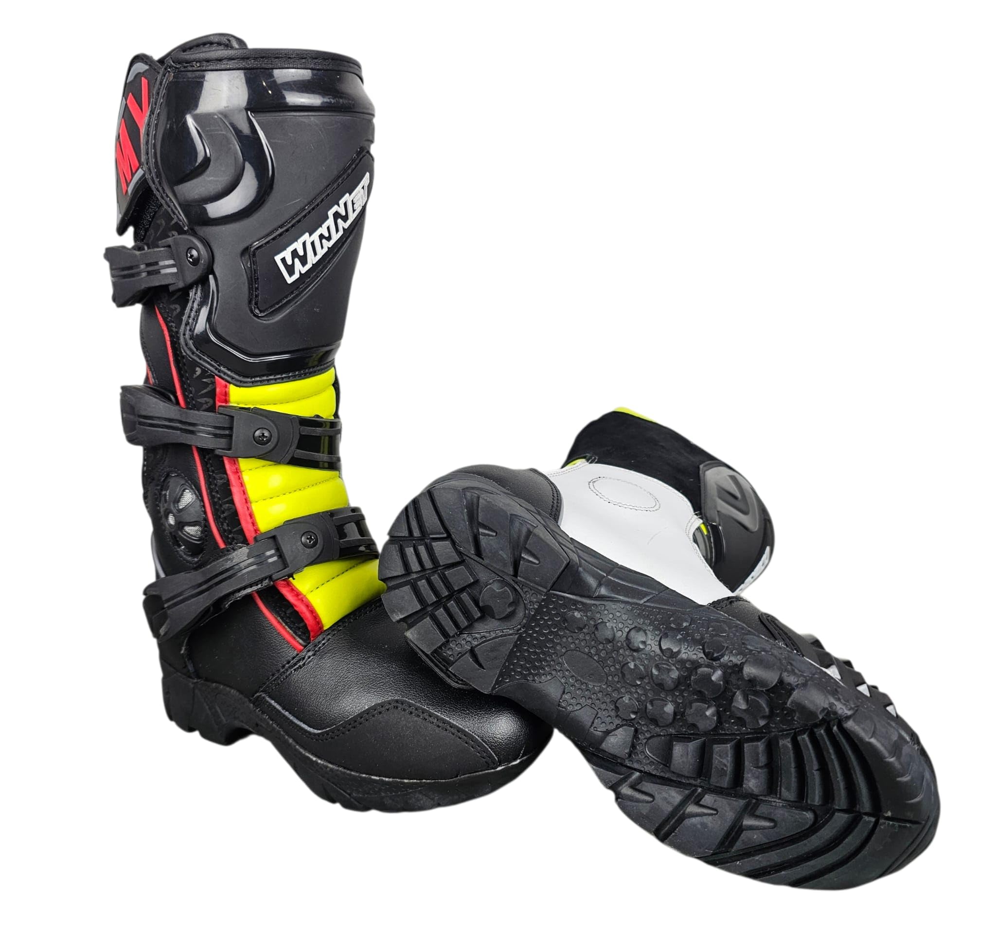 WinNet Stivali Stivaletti per Mini Moto da fuori Strada Cross quad enduro da bambino bimbo