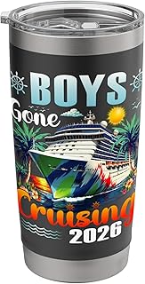 Boys Gone Cruising 2026 Cruise Ship Boys Trip Stainless Steel Insulated Tumbler