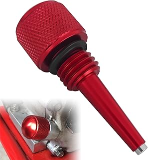 55201 Magnetic Oil Dipstick for Inverter Generators, Mini Bike Accessories, Aluminum Alloy Engine Magnetic Oil Dipstick Replacement with O-Ring, Motorcycle Accessories for Yamaha Wen (Red)
