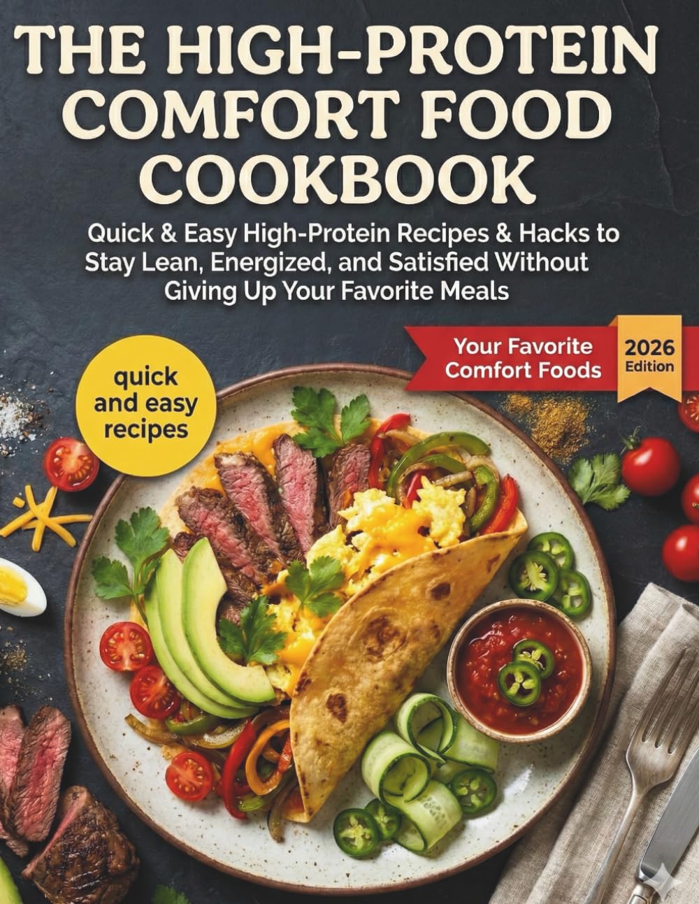 The High-Protein Comfort Food Cookbook: Quick & Easy High-Protein Recipes & Hacks to Stay Lean, Energized, and Satisfied Without Giving Up Your Favorite Meals