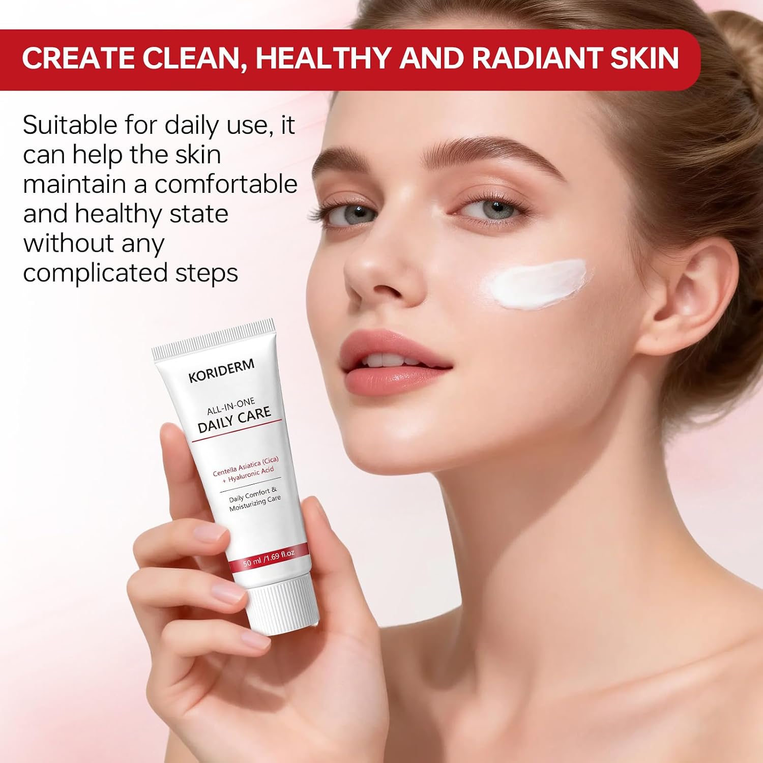 KKP Face Cream Moisturizer 2 PACK - All-in-One Daily Facial Lotion with Centella Asiatica Collagen & Hyaluronic Acid - Hydrates, Firms & Reduces Wrinkles - 1.69 Fl Oz