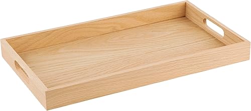 Miniatura 4 de Bandejas de comida para bufé de fiesta - Bandejas de madera Montessori para servir y catering - Bandeja de madera para servir con asas - Bandeja de