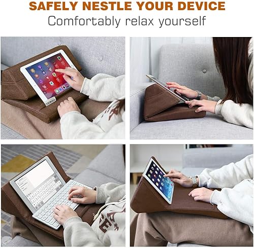 Miniatura 2 de MoKo Soporte de almohada para tableta, soporte de almohada de cama suave regalo de Navidad para almohadilla de hasta 11 pulgadas, se adapta a iPad