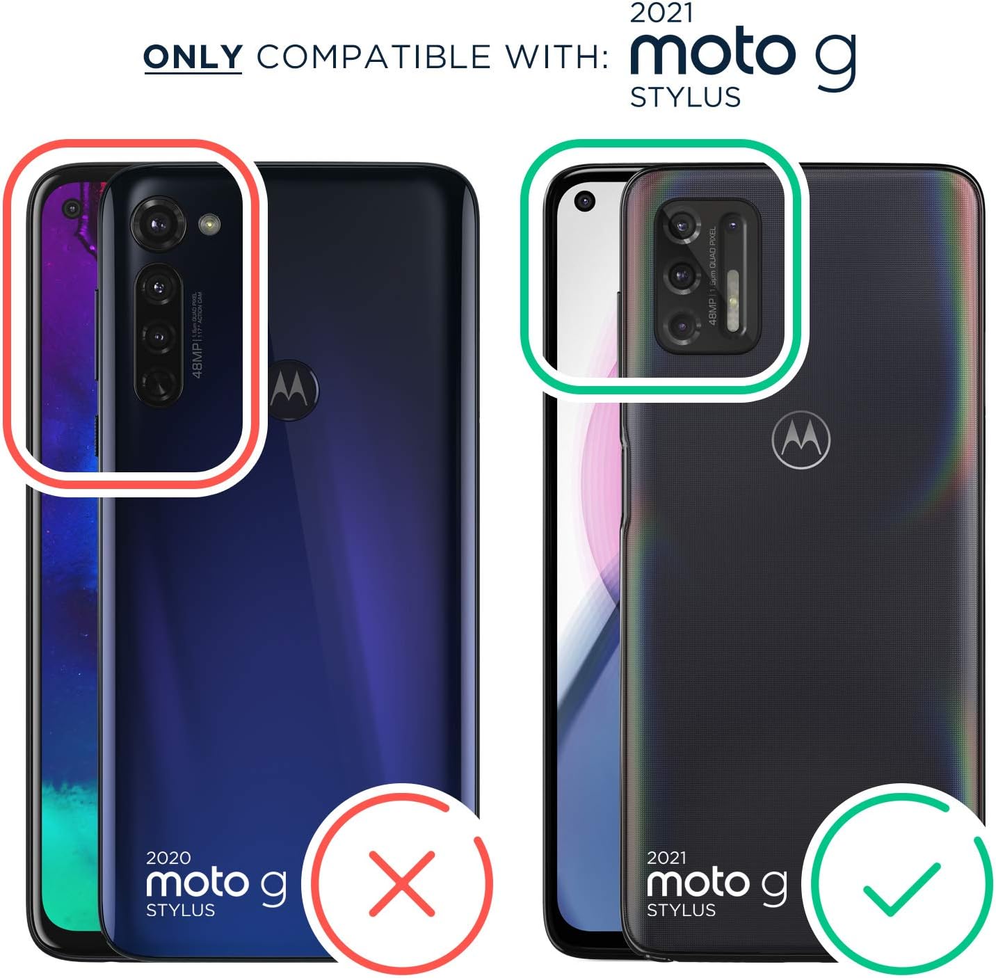 Motorola Moto G Stylus (2021 Version) Protective Case- Black - Precision fit Shock Absorbing Cases for Enhanced Phone Grip, Style, Drop Protection for Your Device [NOT for G Stylus 2020]